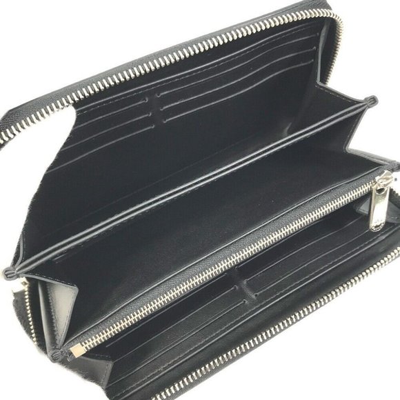 LOUIS VUITTON MonogramMahina Zippy Wallet Zip Around Long Wallet Black - Picture 12 of 12